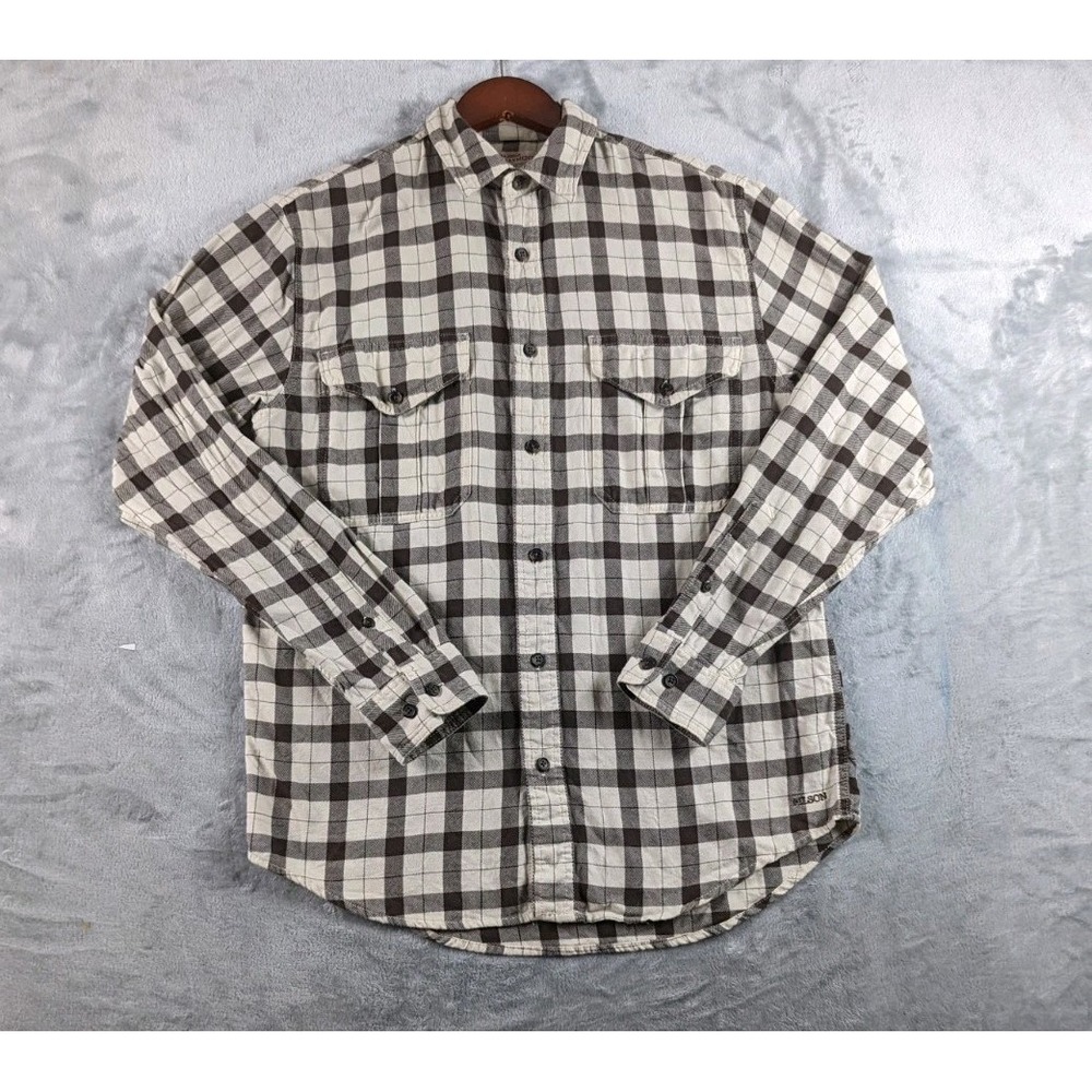 Filson Alaskan Guide Shirt Men Small Plaid Lightweight Button Up Flannel Outdoor